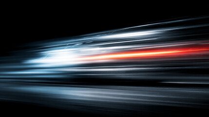 Modern abstract high speed light trails forming dynamic streaks that convey motion, futuristic energy, and advanced technology, creating a sleek velocity inspired background for banners or poster desi