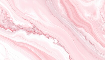 Elegant Pink Marble Texture Background with Swirling Veins.