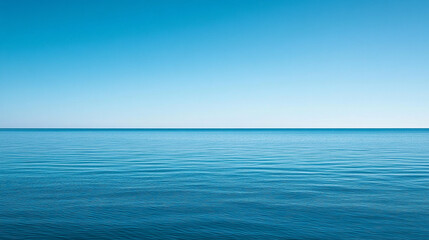 Calm ocean horizon reflecting soft light with serene water surface and gentle waves creating a peaceful, tranquil, and minimalist seascape ideal for nature, travel, and relaxation visuals