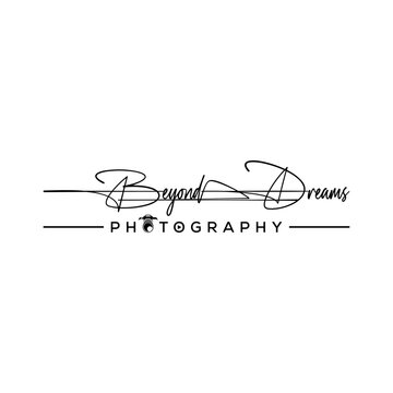 Creative Signature Photography Logo Design  Font Calligraphy Design Logotype Scripted Font Typography Photography Logo Font lettering handwritten with camera with videography icon
