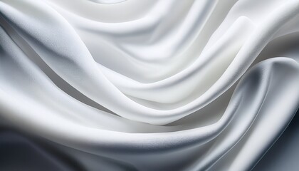 Obraz premium Elegant Abstract Of Flowing White Fabric Creates A Soft Calming And Minimalistic Background With Subtle Shades