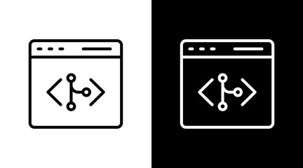 Code Merge With Icon Set Design