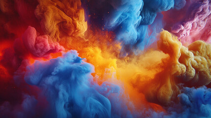 Palette emitting streams of flowing color in midair creating a dynamic, vibrant, and abstract visual ideal for digital art, creative design, artistic backgrounds, and modern visual projects