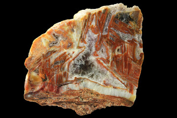 Pseudomorph Agate with Quartz Druse from Wolkenstein in the Ore Mountains in Saxony, Germany
