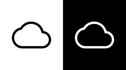 Cloud With Icon Set Design