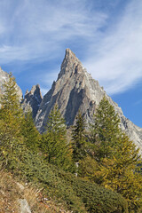 la guglia del Dent Noire de Peuterrey nel massiccio del Monte Bianco