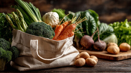 Reusable grocery tote bag displayed on a clean surface, highlighting eco-friendly design, sustainability, and practicality for shopping, lifestyle, and environmentally conscious living.
