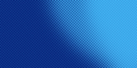 Background with halftone effect in blue from dark blue to light blue