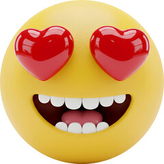 3d render emoji curtida coracao
