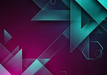 Sophisticated geometrical composition with vibrant color gradations