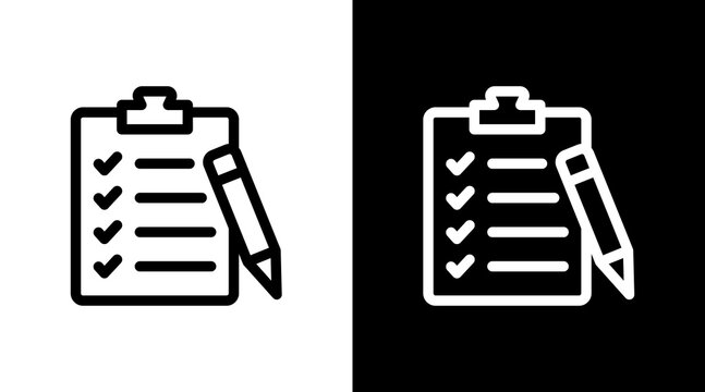 Checklist With Icon Set Design