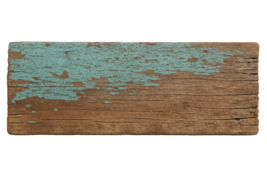 Weathered rustic wooden plank background with distressed peeling blue paint, offering vintage texture and aged surface