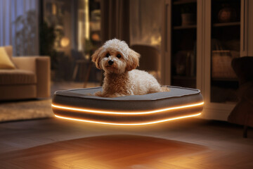 Floating Smart Dog Bed with Self-Heating Air Cushion