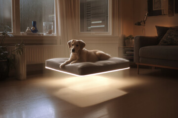 Floating Smart Dog Bed with Self-Heating Air Cushion