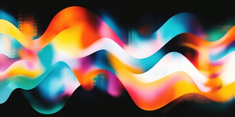 Colorful abstract background with vibrant dynamic waves and flowing light motion creating an energetic modern design in bold visual style