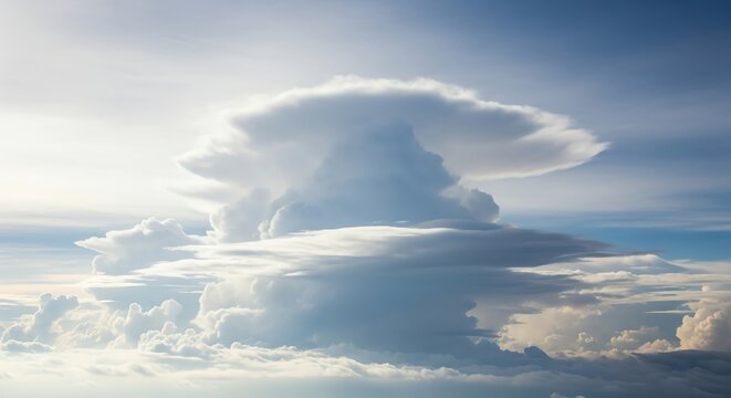 Cumulonimbus cloud formation in blue sky