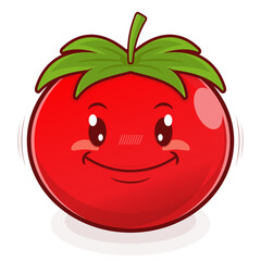 tomato smile face cartoon cute