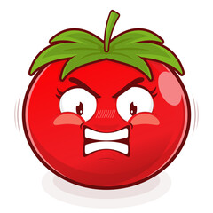 tomato angry face cartoon cute