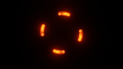 Blurry Orange Lights on a Black Background