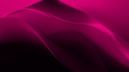 Animated smooth magenta 3D wave shapes form a fluid abstract background with a modern, glossy appearance and subtle lighting gradients. - Powered by Adobe