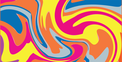 Multicolored swirl in fluid motion with vibrant psychedelic rhythm and layered energy