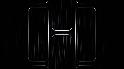 Metal Dark Square line on dark black background