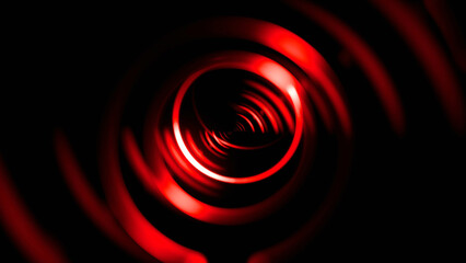 Red Glowing Circular Design on Dark Background