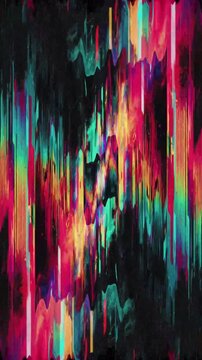 Cyber glitch zoom effect with digital malfunction. High quality 4k footage