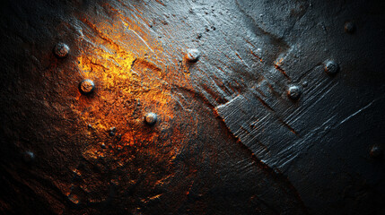 Dark steel and metal grunge texture with rusty accents creating a dramatic, fantasy-inspired, and horror aesthetic background perfect for digital art, wallpaper, design, and cinematic visuals