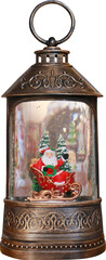Christmas lantern decoration on transparent background