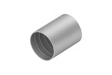 Metal pipe structure element representing industrial connection, ventilation, and plumbing systems on transparent background