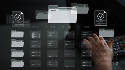 Project management system showing workflow stages, task progress, and review status. Task progress tracks completion, task progress improves workflow, and task progress ensures visibility. Marrow