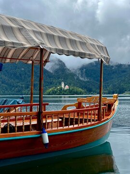  Lake Bled in Slovenia view on church 