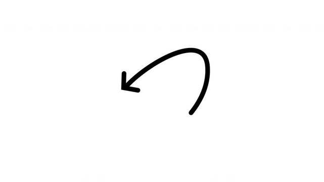 Curved arrow direction turning undo return refresh symbol graphic element