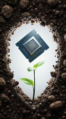 Semiconductor Industry Dependence on Rare Earth Metals – Nature Resources and Sustainability Concept
