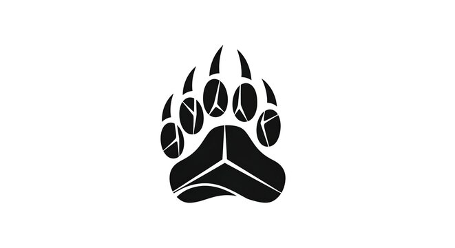 Bear Paw Print - A Symbol of Strength and Wilderness.