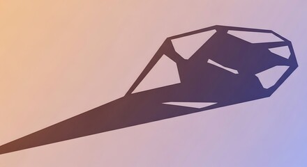 Abstract geometrical shapes forming futuristic emblem design concept