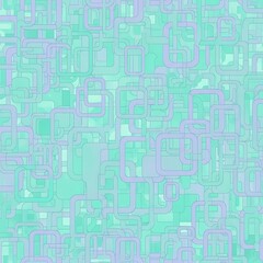 Seamless pattern of geometric shape on turquoise background illustration