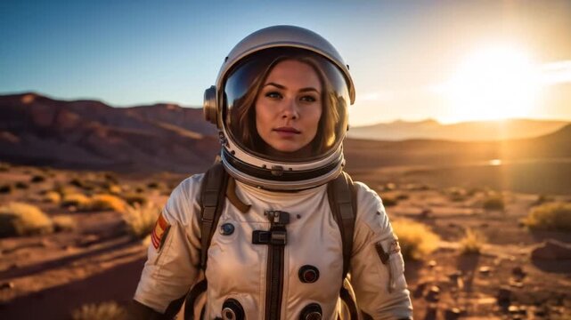 Astronaut on Mars. - Powered by Adobe