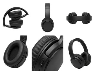 Collection of black wireless over-ear headphones for immersive audio experience