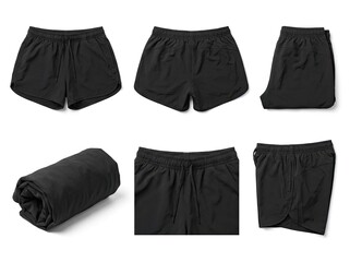 Black athletic shorts for sports and casual wear