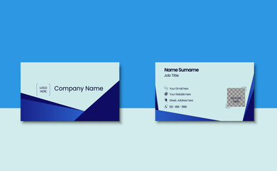 business card presents a striking aesthetic, featuring a clean layout design