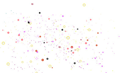 colorful confetti on white