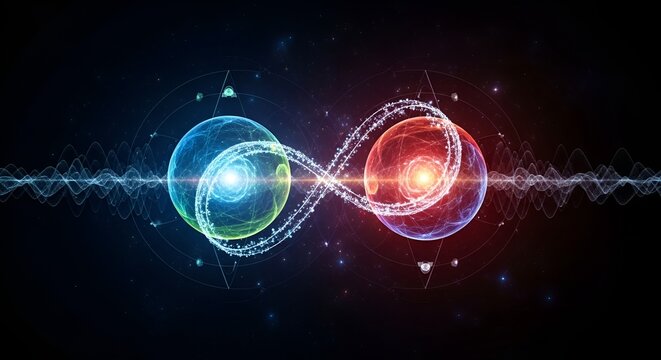 Quantum Entanglement: Visualization of Interconnected Particles