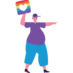 Person Holding Rainbow Heart Symbol Transparent Background Pride Celebration And Love Concept Diverse Inclusion And Support Positive Emotion