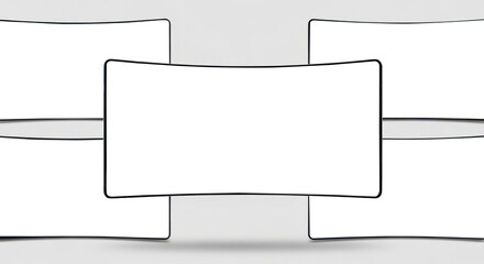 multiple screen setup display mock up