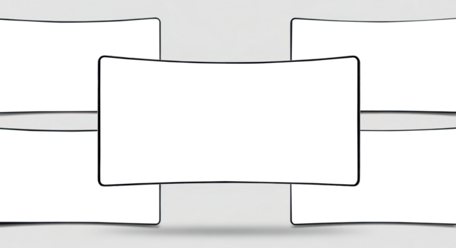 multiple screen setup display mock up