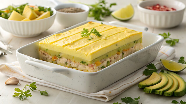 Peruvian Causa Rellena Layered Casserole