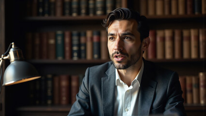 Focused Hispanic Educator Delivering Knowledge