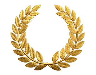 Elegant golden wreath laurel symbol of triumph or achievement perfect for awards and recognition designs